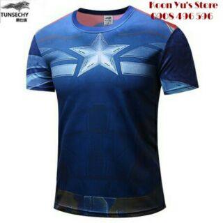 ĐỘC ĐÁO Áo tập Gym tay ngắn Marvel Comic