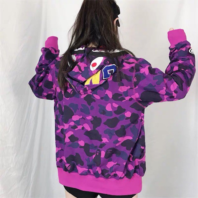 (Order + Ảnh Thật) Áo Hoodie Zip Bape Shark Ulzzang UNISEX