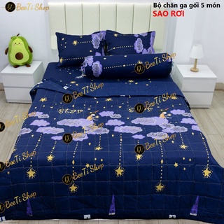 Sao rơi - bộ 5 món chăn ga gối cotton poly