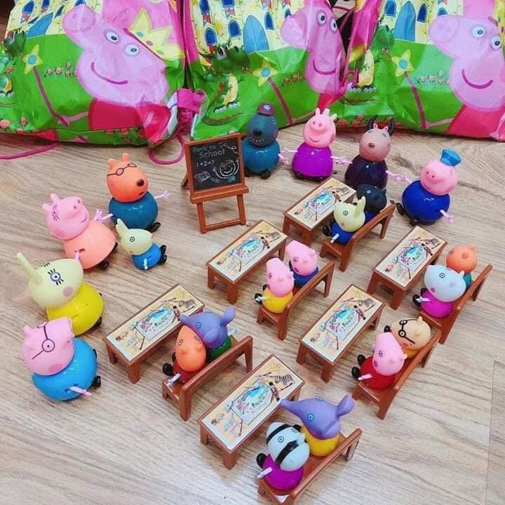 Bộ đồ chơi lớp học heo peppa(21 nhân vật)