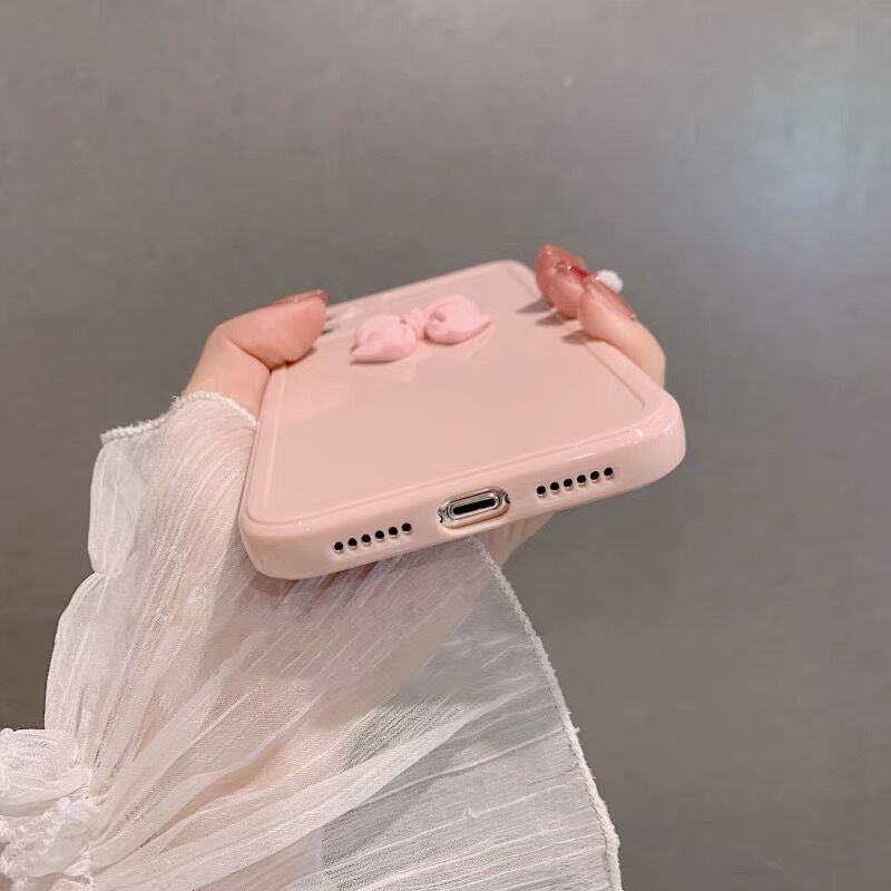 Ôp Điện Thoại Ba Chiều Đính Nơ Hoạt Hình Cho iphone 15 pro max 14 13 12 11 pro max xs xr xsmax 7plus 8plus Ốp