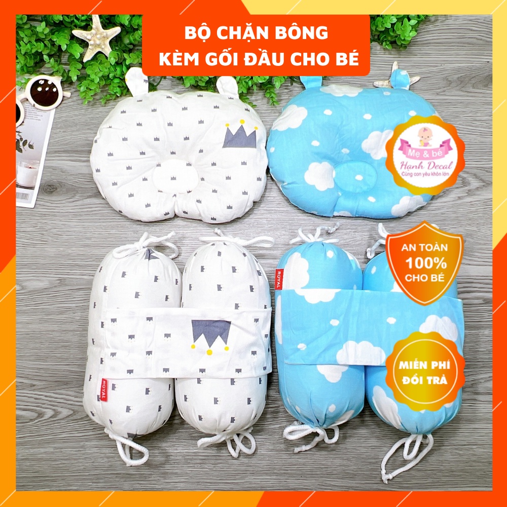 Bộ gối + chặn bông sơ sinh hàng Việt Nam