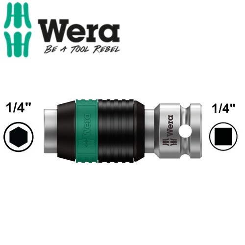 Đầu chuyển Wera 1/4" vuông sang lục giác 8784 A1 Zyklop bit adaptor Wera 05003529001