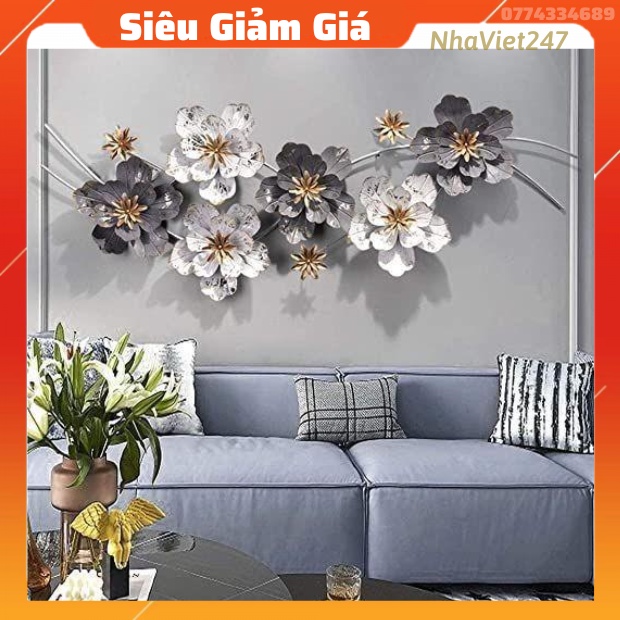 Tranh Sắt Treo Tường Nghệ Thuật Họa Tiết Dây Hoa Thuật Kích Thước 125cmx50cm Decor Nhà Cửa Sang Trọng,Độc Đáo