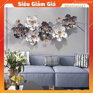 Tranh sắt treo tường nghệ thuật họa tiết dây hoa thuật kích thước 125cmx50cm decor nhà cửa sang trọng,độc đáo