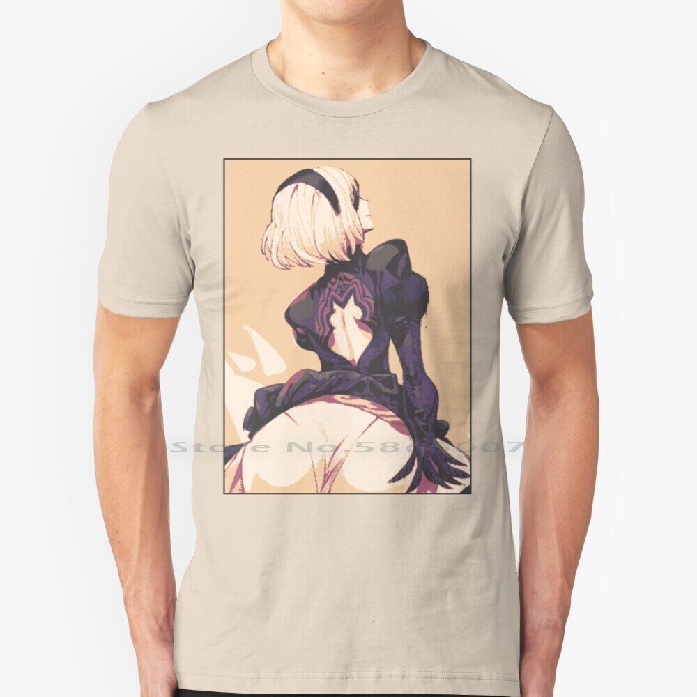 2b Áo 100% Cotton Yorha Android 2b Trò Chơi Điện Tử 2b Fanart 2b Pixelart Gợi Cảm 2b Nier Automata 2