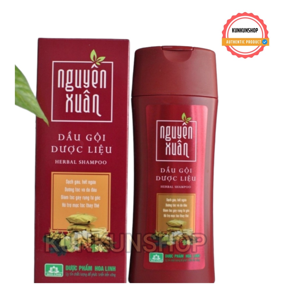 Dầu Gội Thảo Dược Nguyên Xuân nâu Chai 200ml Hương Hoa Dược Phẩm Hoa Linh