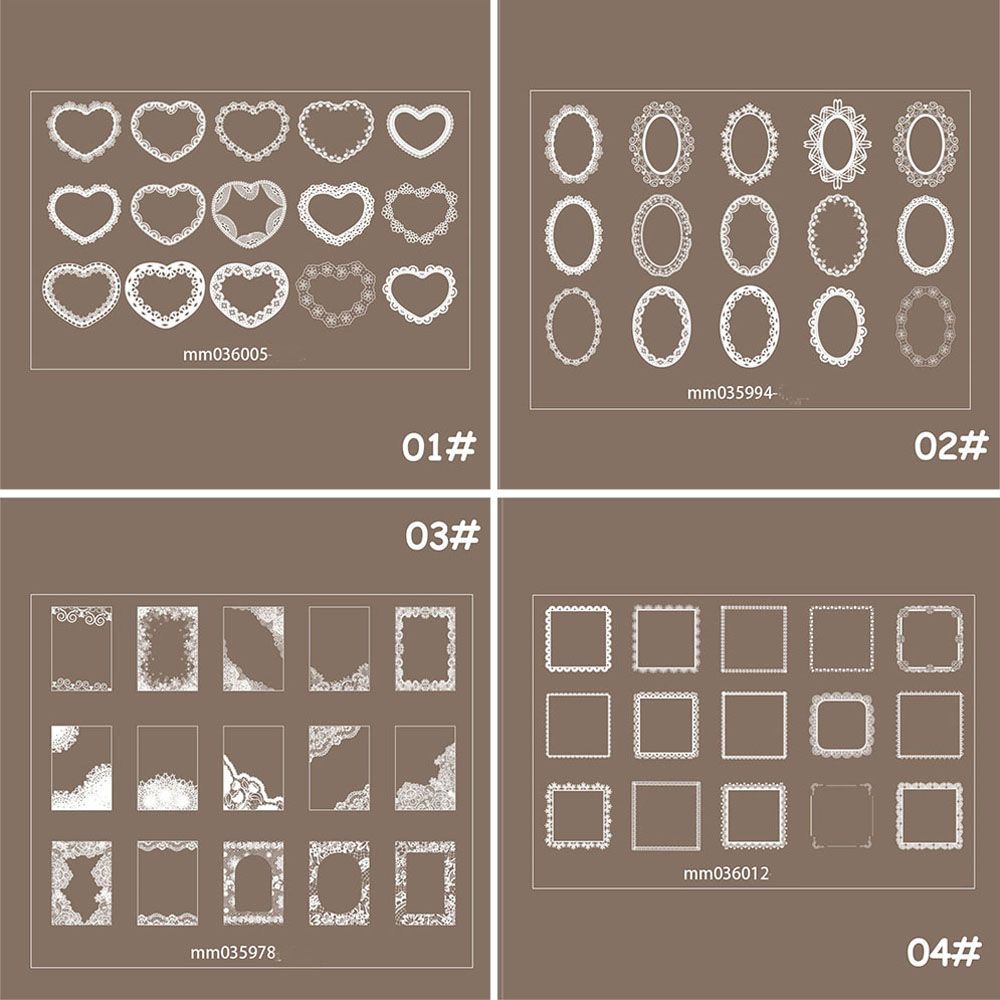 Bộ 15 miếng dán viền ren hoa dễ thương dùng trang trí sổ tay DIY