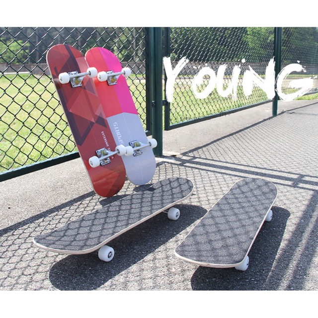 Ván trượt skateboard thể thao chất liệu gỗ phong ép cao cấp 7 lớp mặt nhám