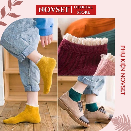 Tất bèo nữ cổ thấp phong cách công chúa nhiều màu đáng yêu [ TẤT CÔNG CHÚA ] [ MÃ A502 ]