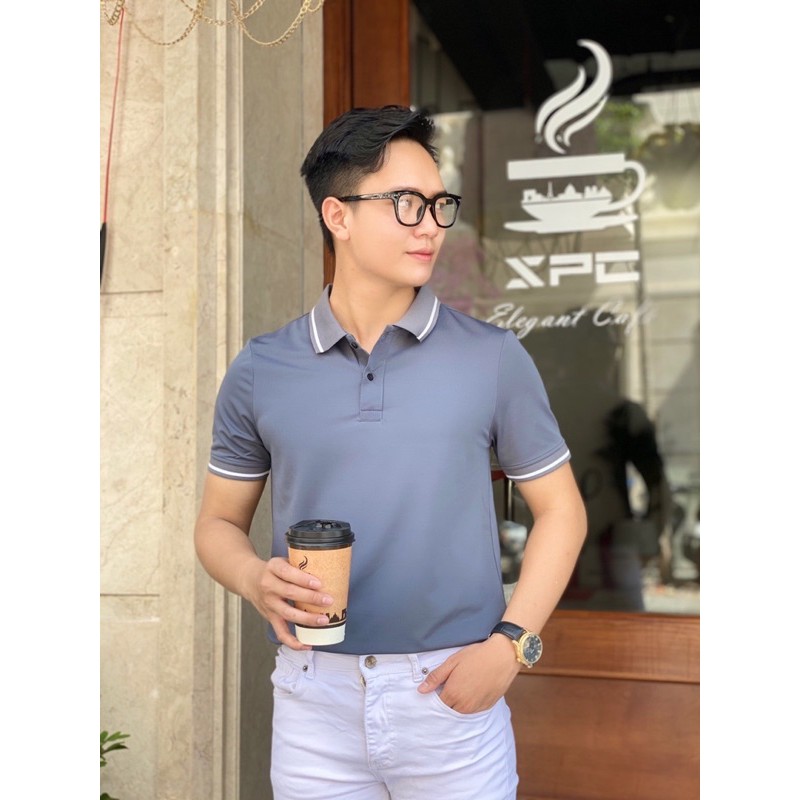 [Video Thật]Áo Thun Nam Trơn Vải Cá Sấu Cotton Cao cấp Ngắn Tay Cổ Bẻ Phối Viền, Áo Phông Nam TT PoLo Mát Mịn 50_90kg | BigBuy360 - bigbuy360.vn