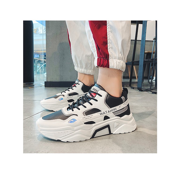 Giày Sneaker thể thao nam &quot;WATAHHH&quot; độn đế tăng chiều cao phong cách Hàn Quốc cực Hot NB-42