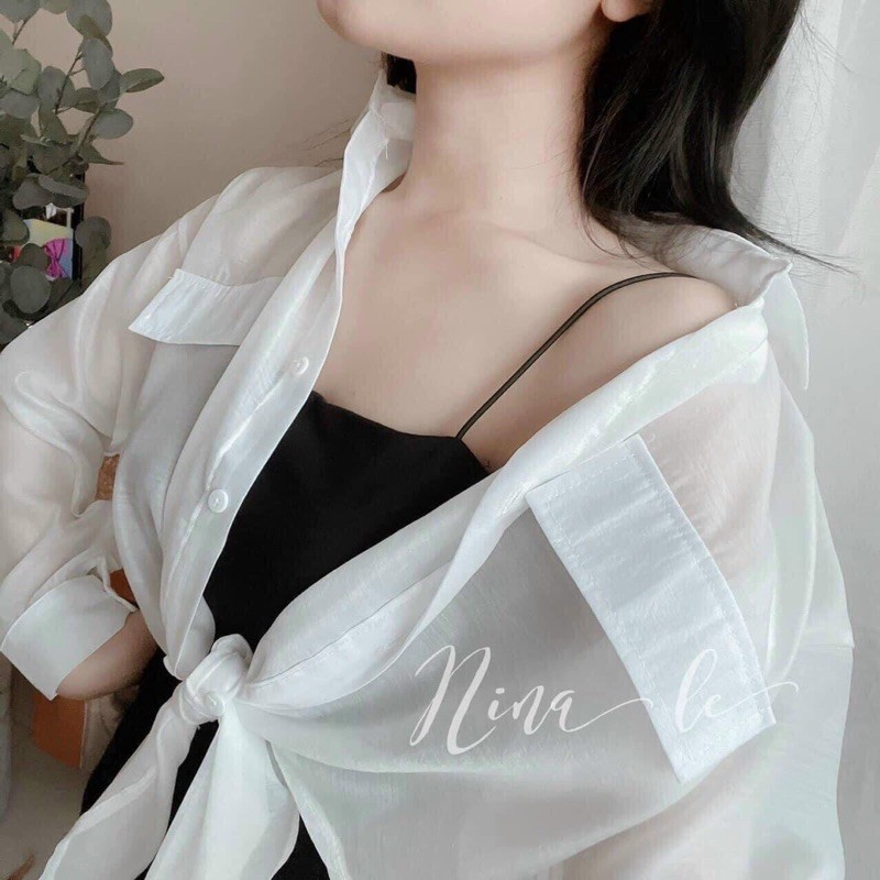 Đầm 2 dây ôm body kèm áo sơ mi voan ❤️sét đầm ôm nữ❤️ kèm ảnh thật