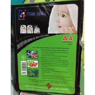 Giấy in ảnh a4 1 mặt kim mai đl 135