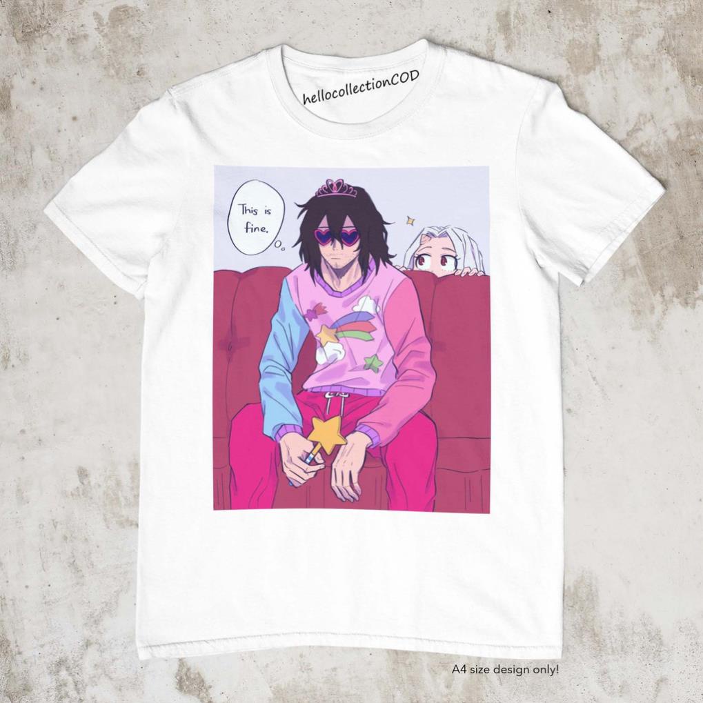 Mẫu áo thun Boku No Hero Academia - Shota Aizawa Pink Anime  siêu chất độc đẹp