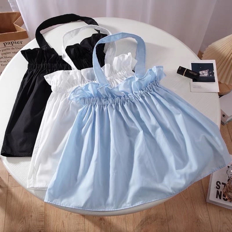 Áo Babydoll Kiểu Choàng Cổ Chất Voan Bồng Siêu Đáng Yêu YUMI BÁN SỈ A31