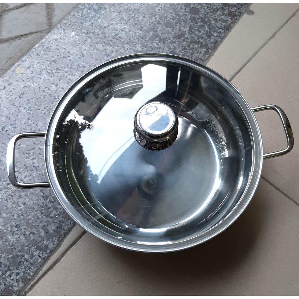 Nồi lẩu inox cao cấp 3 đày Five Star 28cm dày dặn