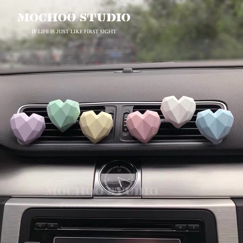 Mochoo Studio Trái Tim ❤ Cài Cửa Gió Phụ Kiện Trang Trí Xe Hơi Nước Hoa Tinh Dầu Thơm Xe