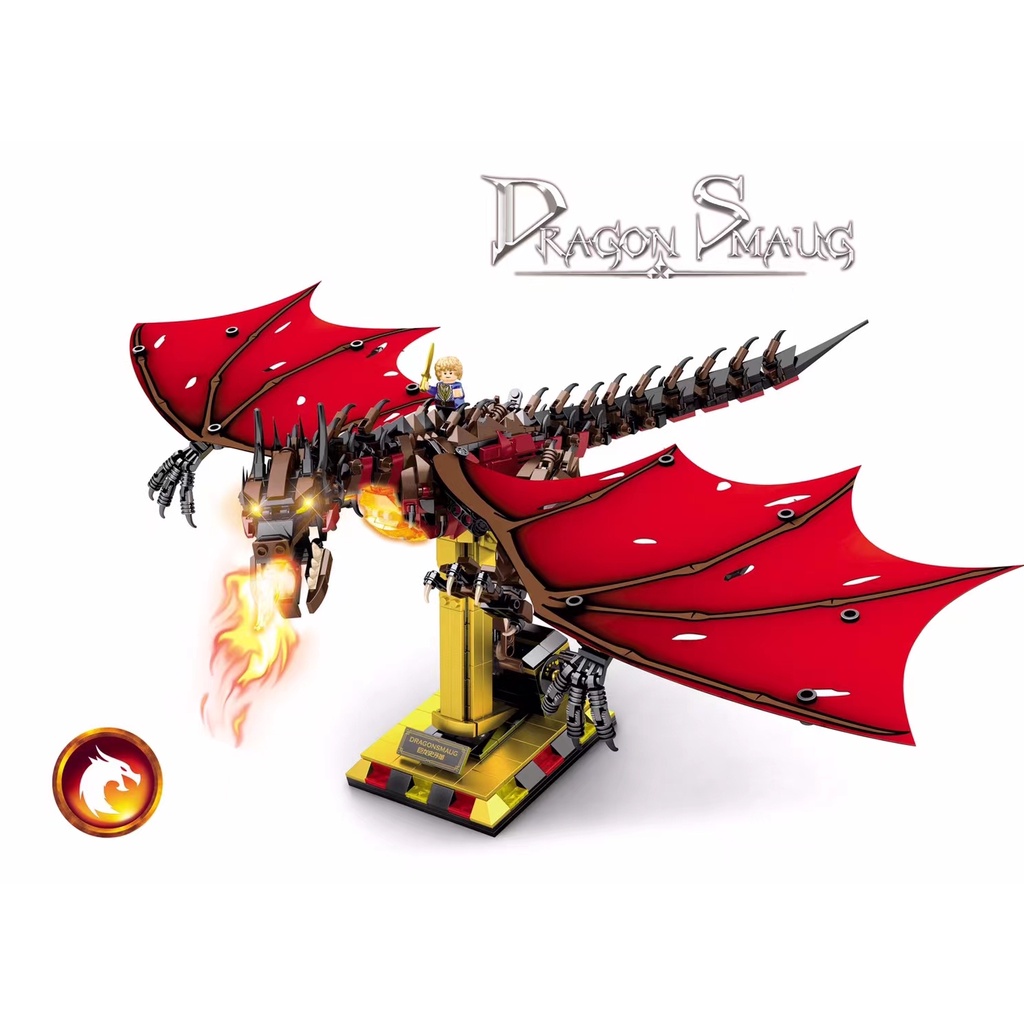 Bộ 1359 Món Đồ Chơi Xếp Hình Nhân Vật MOC The Hobbit Smaug Dragon