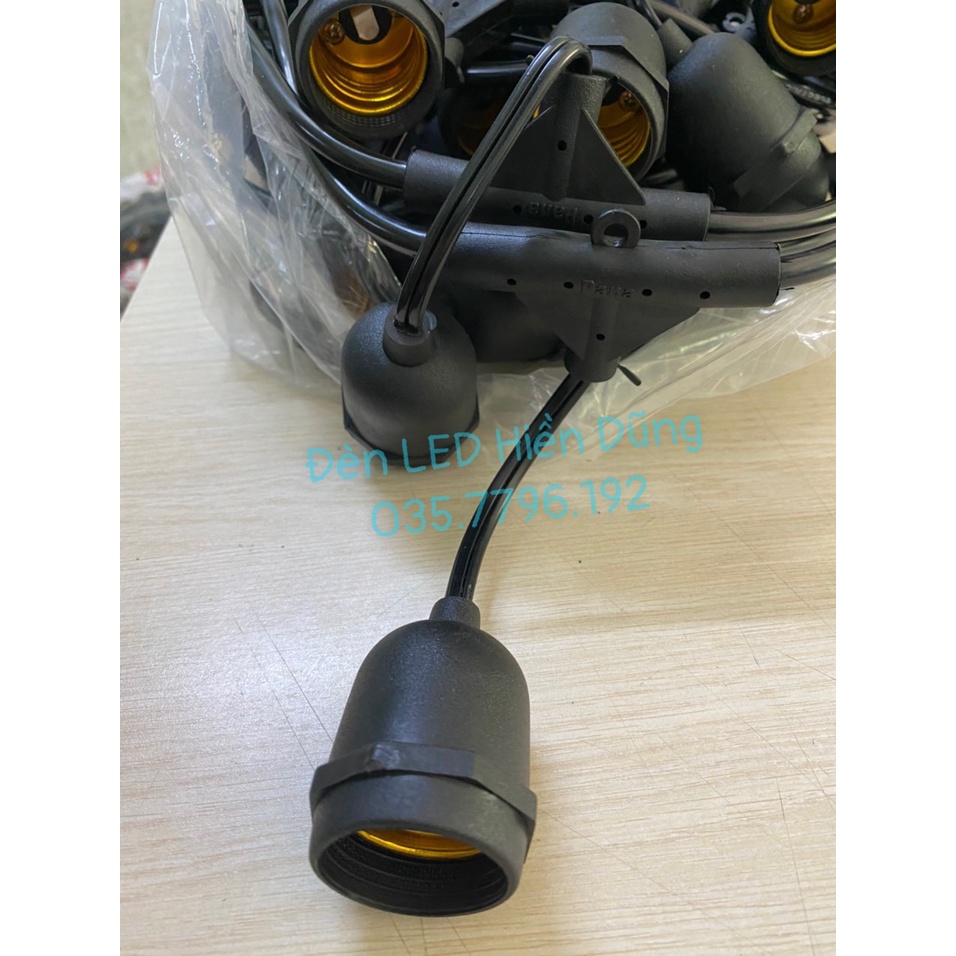 Dây Đui Đèn Kín Nước Ngoài Trời 5M 10ĐUI - 10M 15ĐUI - 10M 10 ĐUI- 10M20 ĐUI - 15M 15 ĐUI