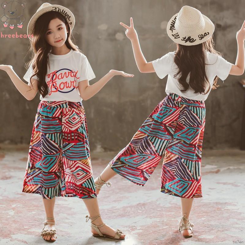 Set quần đùi và áo thun tay ngắn thời trang xinh xắn cho bé gái