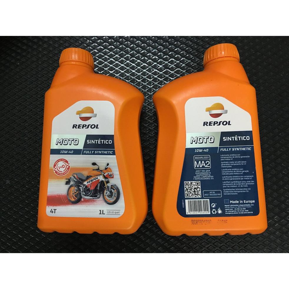 Nhớt tổng hợp cao cấp xe số Repsol Moto Sintetico 4T 10W40 1L