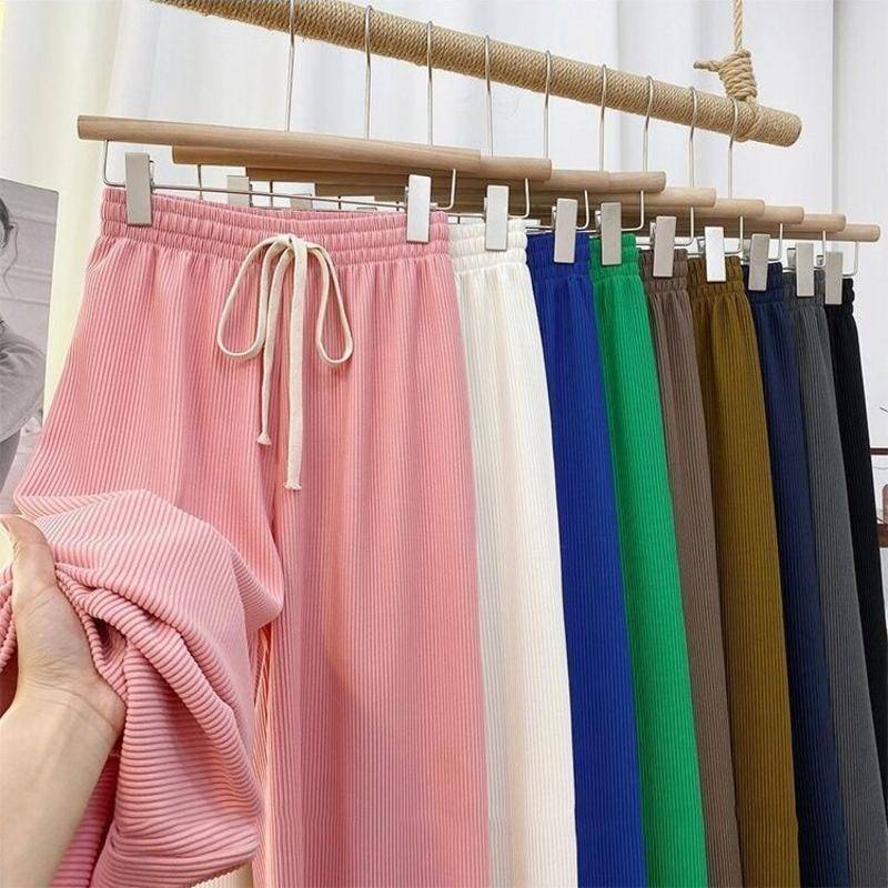 Quần Dài Ống Rộng Lưng Cao Dáng Suông Thời Trang Cho Nữ