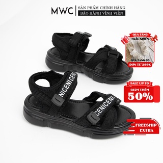 Giày sandal nữ mwc đế cao quai chéo phối chữ nusd- 2816