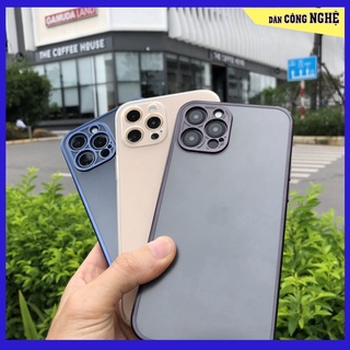 Ốp lưng iphone bảo vệ camera lưng mờ iphone 11 đến ip12 pro max