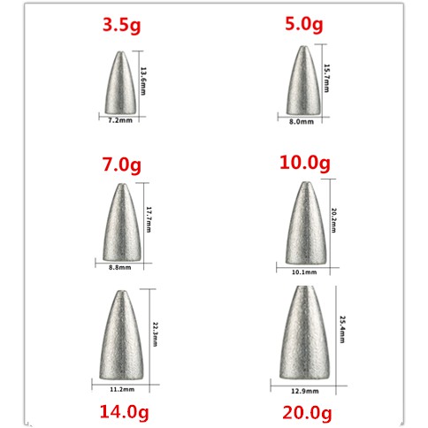 Set 10 chì câu cá chuyên dụng chất lượng cao