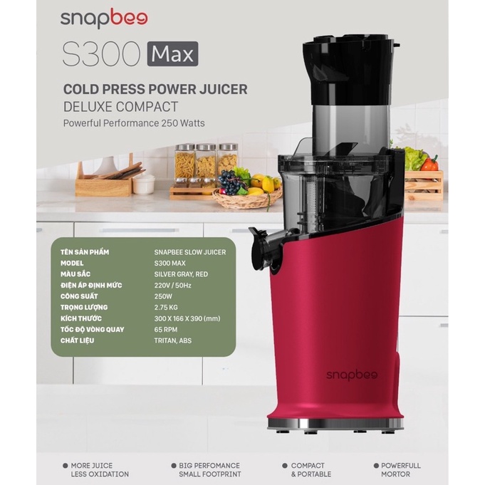 Máy ép chậm Snapbee S300 💜Bảo hành 24 tháng💜Công suất 250W