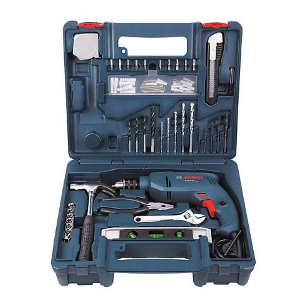 Máy Khoan Động Lực Bosch GSB 550 Set Và Bộ Dụng Cụ 100 Chi Tiết