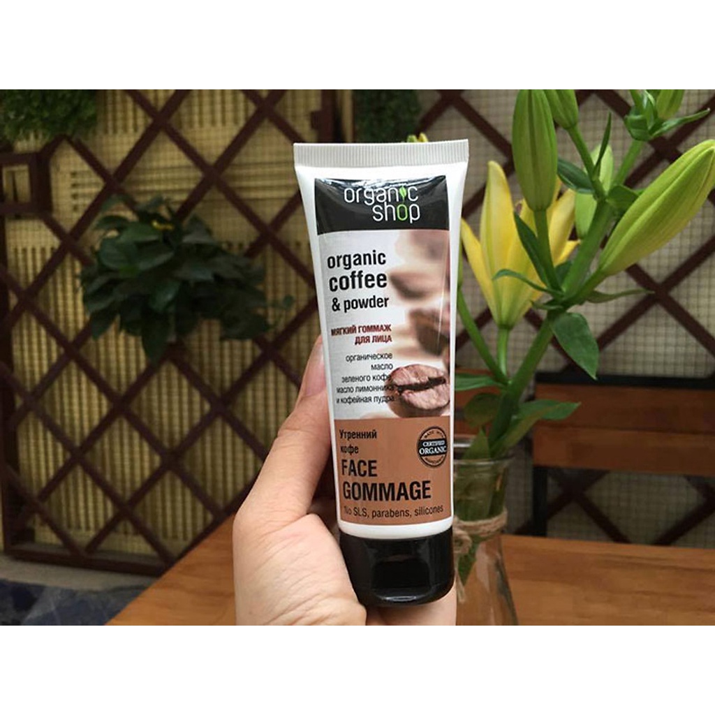 Tẩy da chết mặt Organic shop Organic coffee & powder | BigBuy360 - bigbuy360.vn