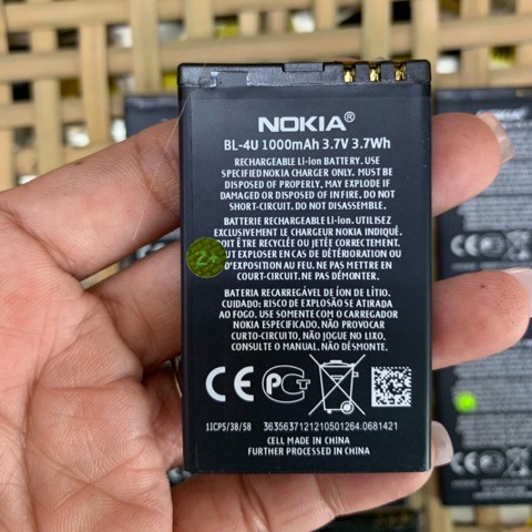 Pin NOKIA 3120/ 6600/ 8800 BL-4U zin chính hãng bảo hành 12 tháng 1 đổi 1