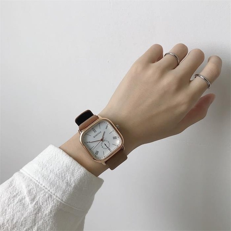  Classic style simple square quartz watch for men and women | WebRaoVat - webraovat.net.vn