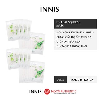 Combo mặt nạ giấy My Real Squeeze Mask Nha đam và Trà xanh 12 miếng 240ml