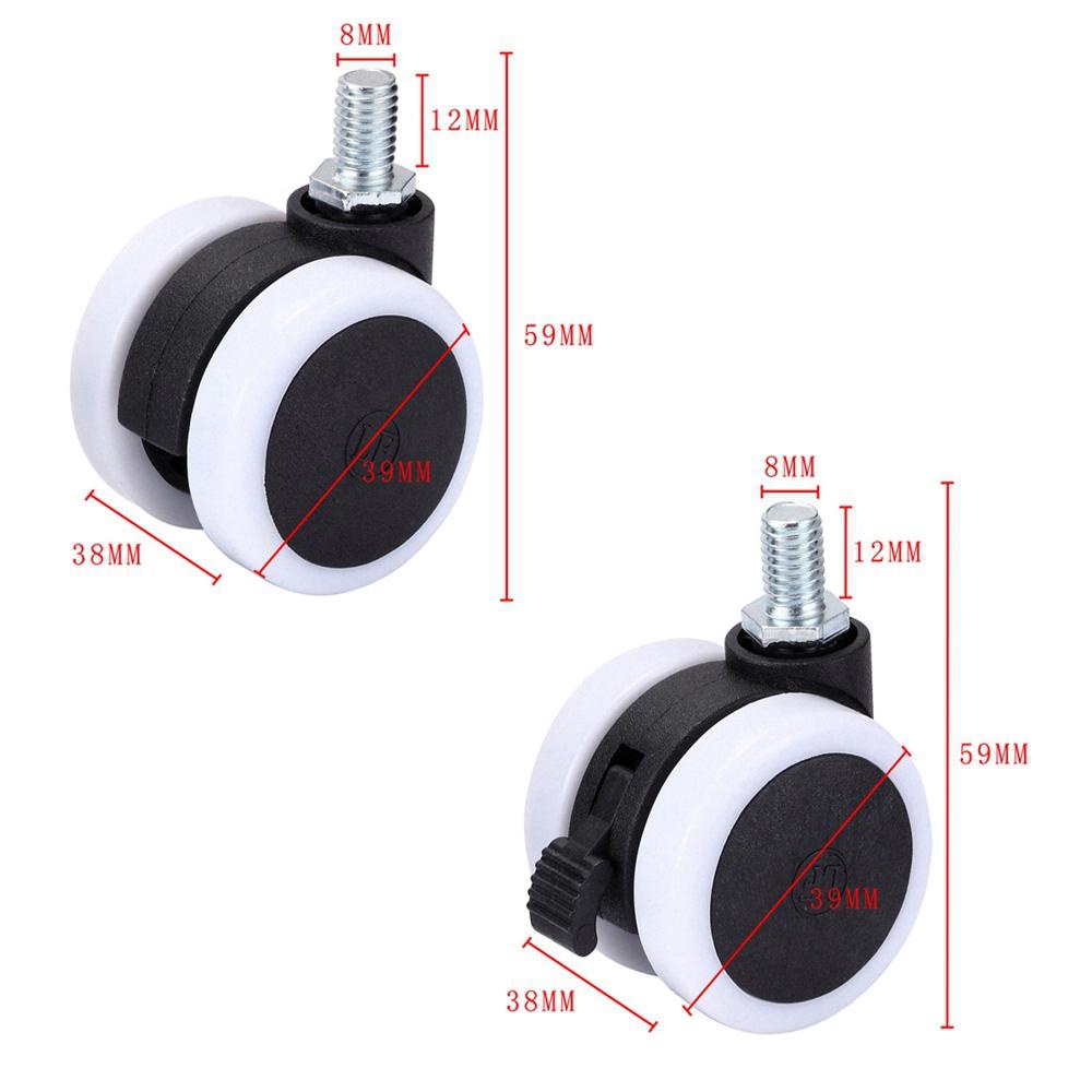 Set 4 Bánh Xe Cao Su 1.5 inch Thay Thế Cho Ghế Ngồi NICKOLAS