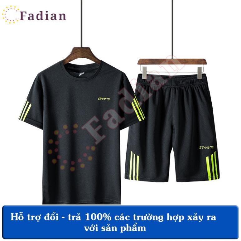 Set đồ bộ nam nữ mặc nhà, bộ quần áo thể thao tay ngắn SPORT phối sọc thời trang phong cách Ulzzang Unisex (mẫu mới) ་