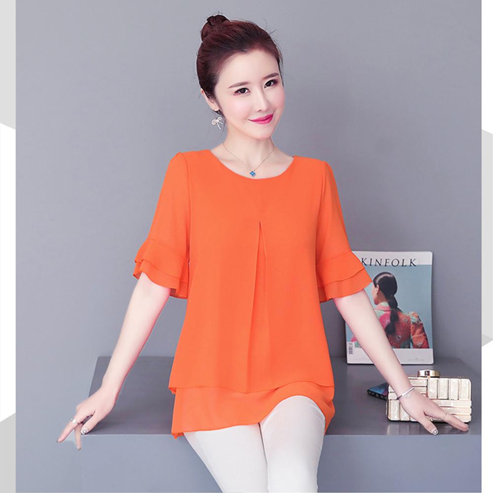 Áo Kiểu Tay Ngắn Thời Trang Mùa Hè Cho Nữ