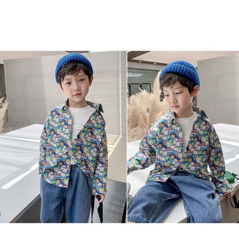 Áo Khoác Chống Nắng Họa Tiết Hoạt Hình Thời Trang Mùa Hè Cho Bé Trai