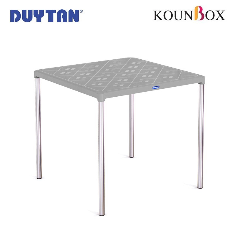 Bàn nhựa vuông chân inox cao cấp Duy Tân ( 75 x 75 x 72 cm)
