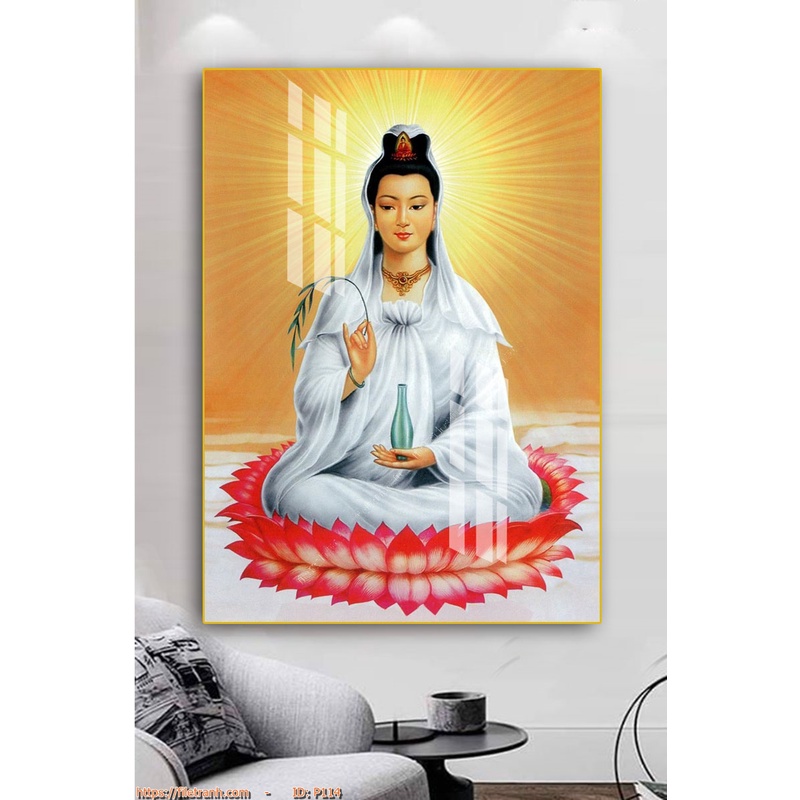 Tranh Treo Tường - Tranh Laminate Tráng Gương Phật Giáo 03 - Bộ 1 Tấm
