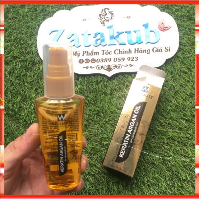 Tinh Dầu Dưỡng Phục Hồi Tóc Wellmate Keratin Argan Oil 60ml
