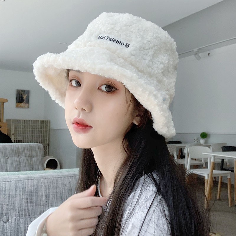 Mũ Bucket Retro - Nón Bucket Retro Lông Cừu Phong Cách Ulzzang Hàn Quốc Dễ Thương - MBK.01