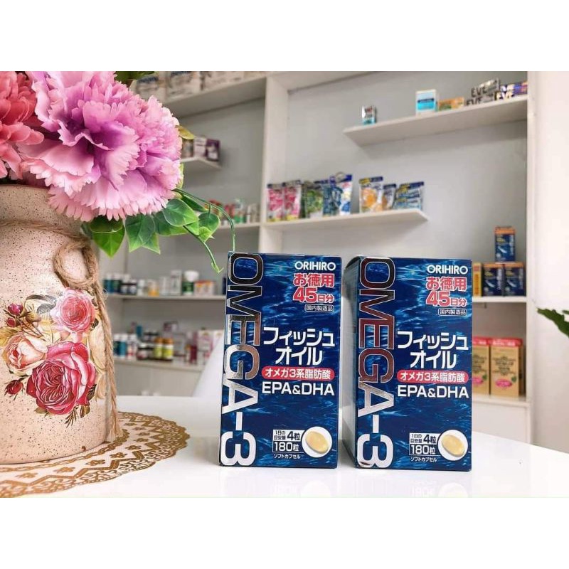 Viên uống Dầu cá Omega 3 Orihiro hộp 180 viên