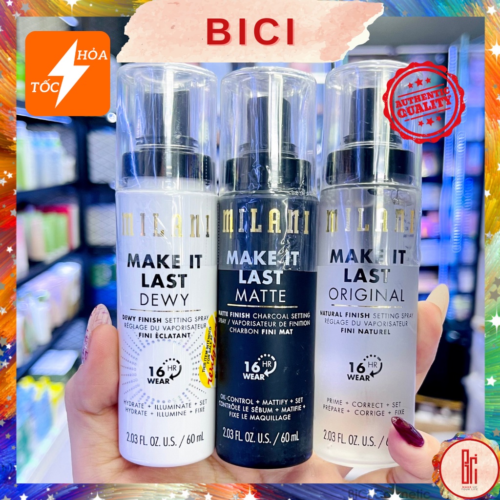 Xịt Khóa Nền Giữ Lớp Makeup MILANI Make It Last Setting Spray