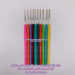 Bộ kim móc sợi cán dẻo size nhỏ