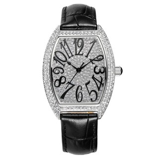 Đồng Hồ Davena Nữ Dây Da Đen 36mm Silver Authentic