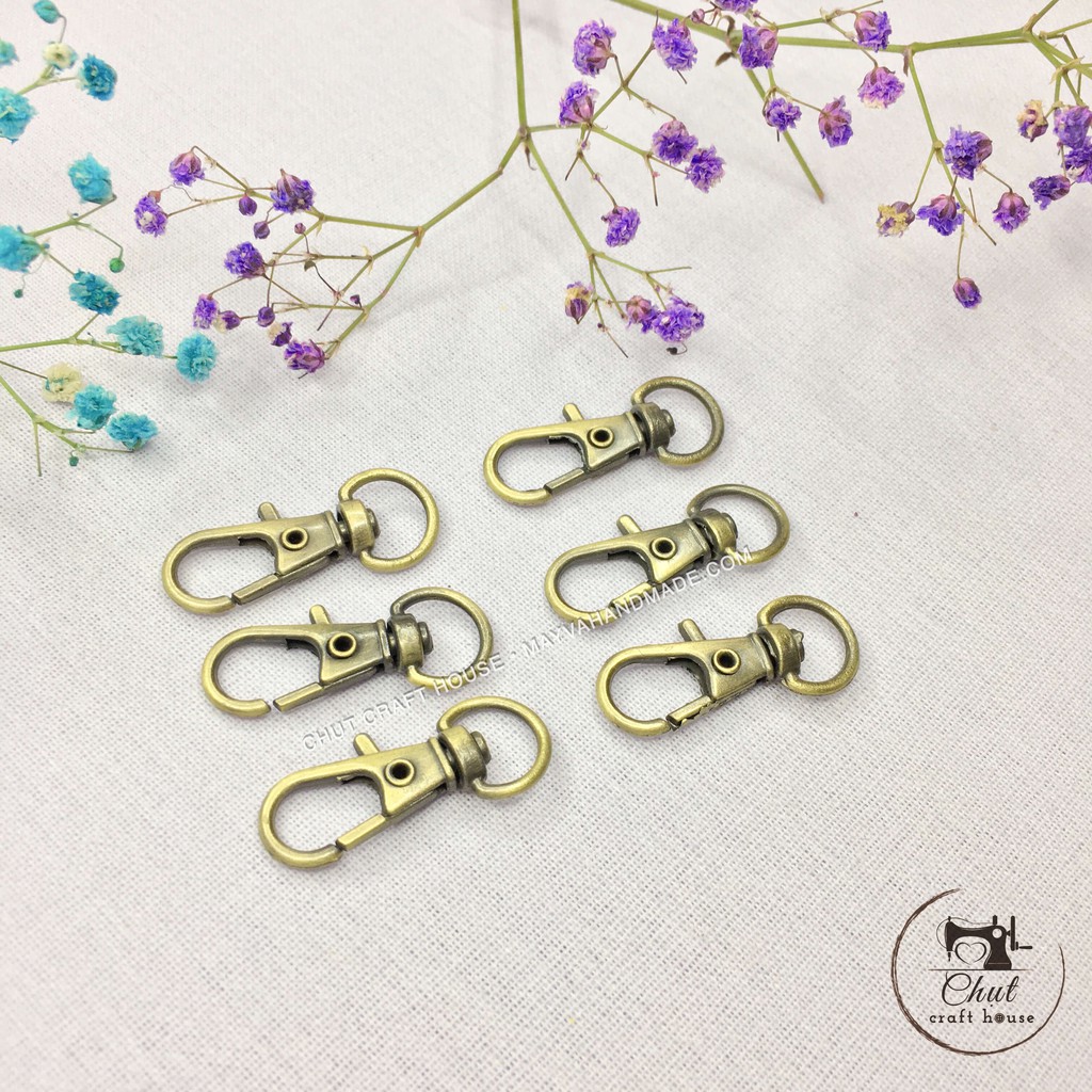 Khoen móc càng cua size 1cm - Màu vàng - đồng - bạc