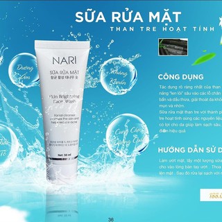 Sữa Rửa Mặt Than Tre NARI Cao Cấp